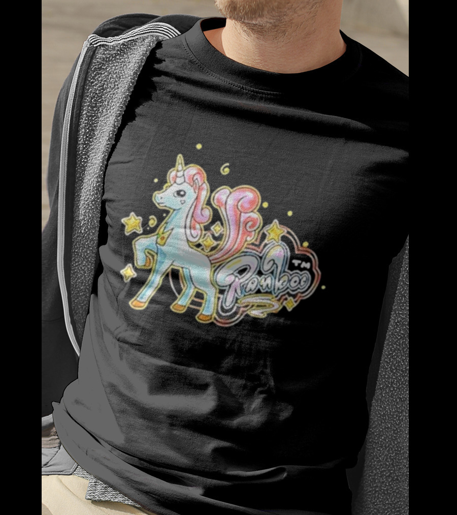 Ranboo TM Unicorn With Stars And Pink Mane T-Shirt