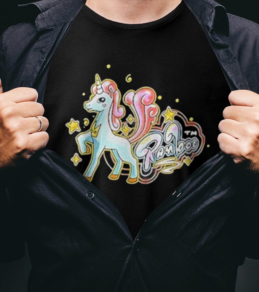 Ranboo TM Unicorn With Stars And Pink Mane T-Shirt