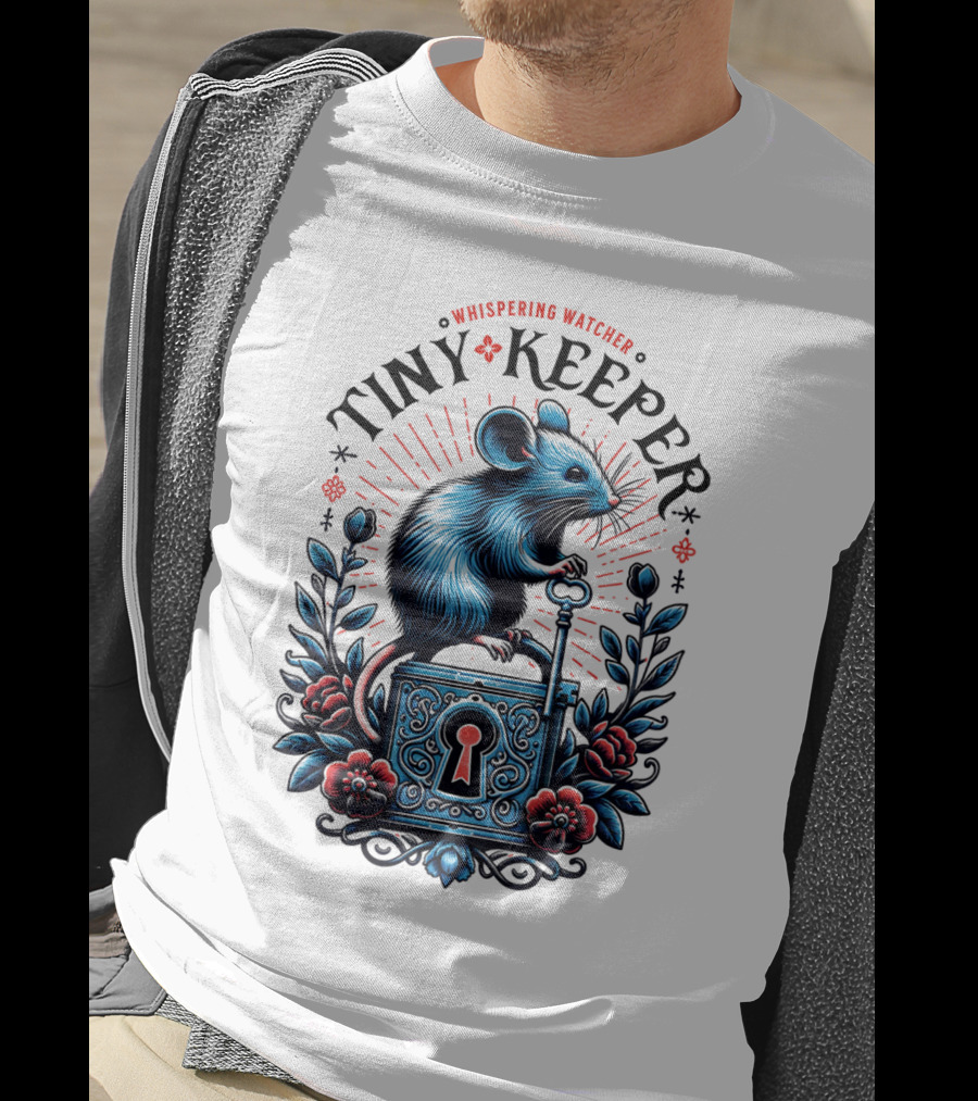 Whispering Watcher Tiny Keeper Mouse Key T-Shirt