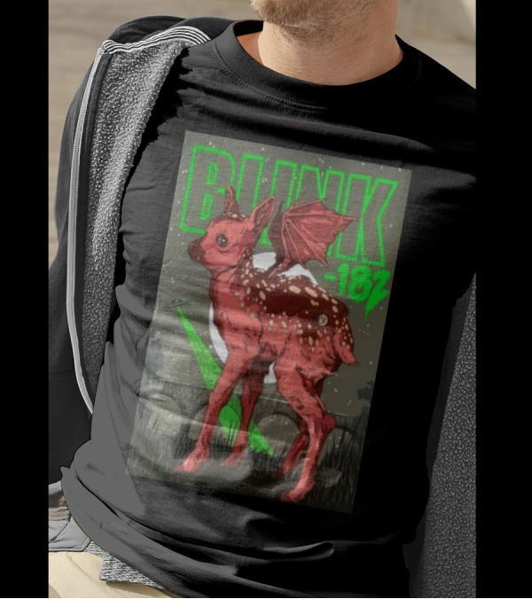 Blink 182 Minneapolis MN August 6 2024 Fawn And Bat Wings T-Shirt