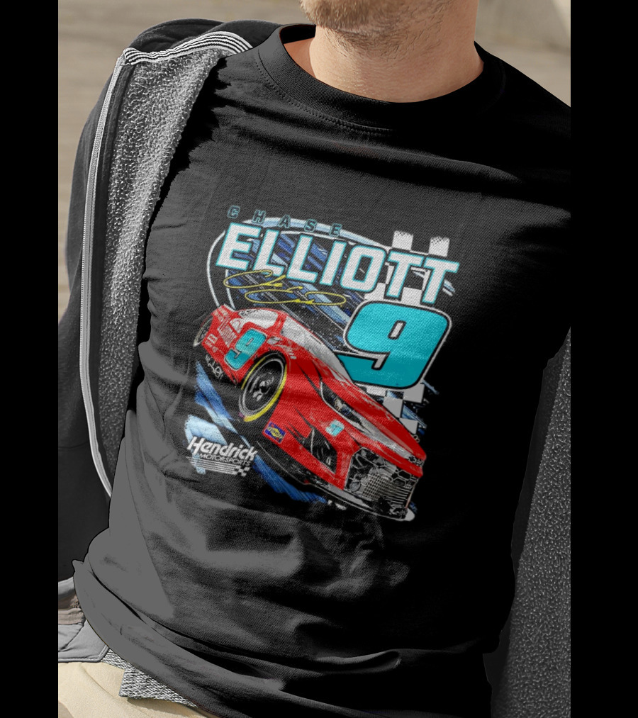 Chase Elliott Hendrick Motorsports No. 9 Racing Car T-Shirt