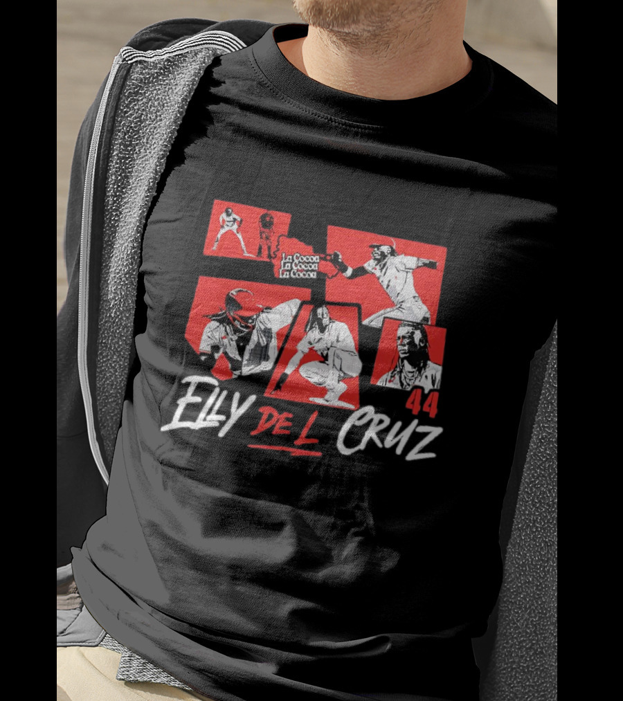 Elly De La Cruz La Cocoa 44 Cincinnati Reds Baseball T-Shirt