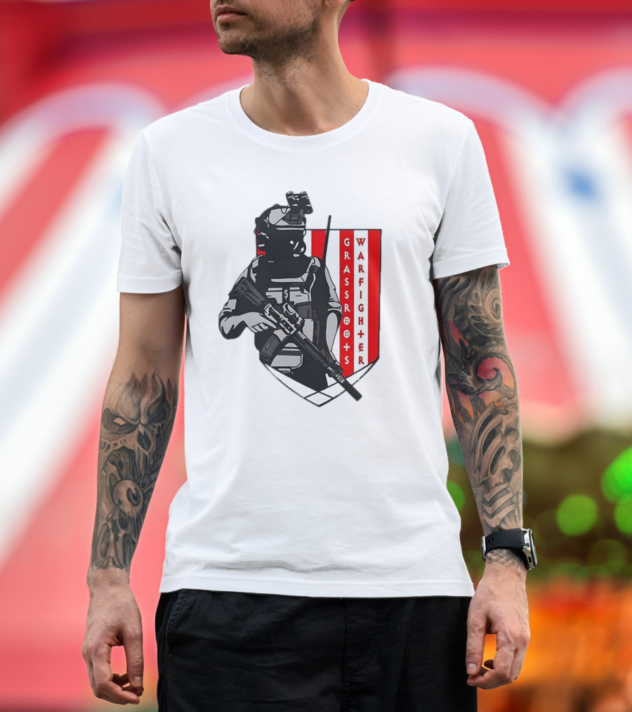 Grassroots Warfighter Tactical Operator Shield T-Shirt