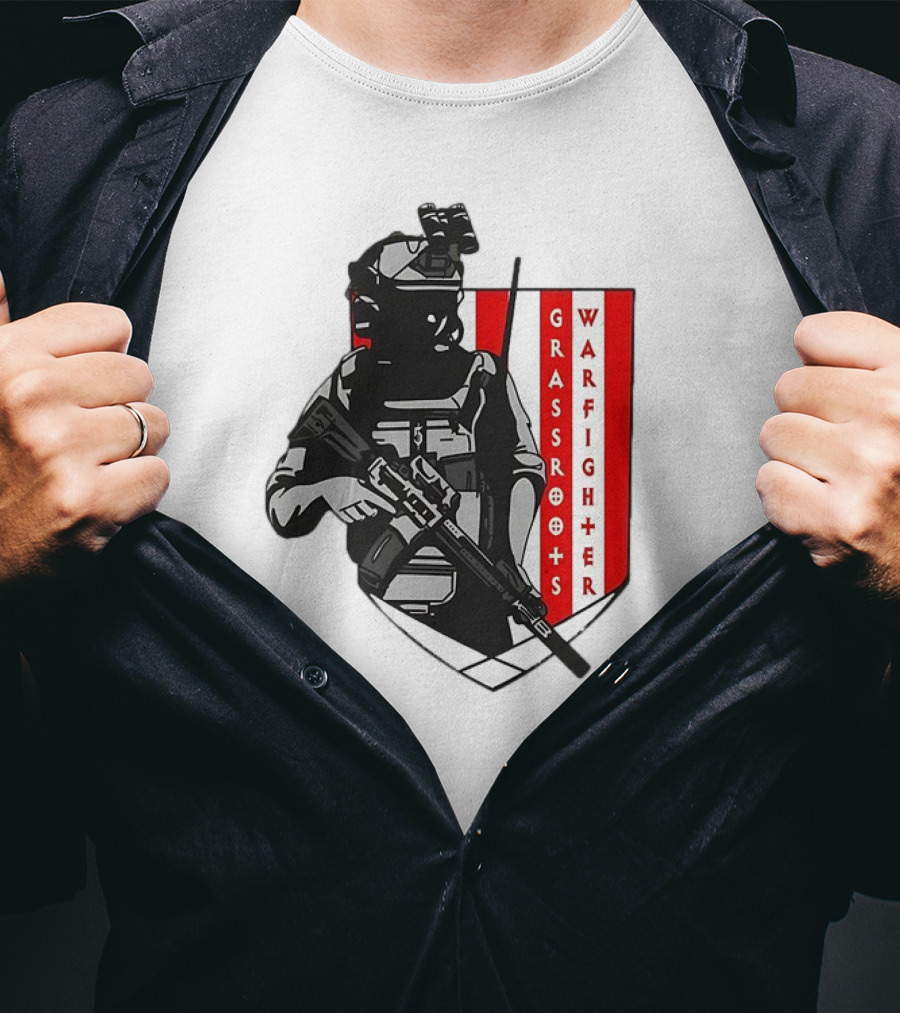 Grassroots Warfighter Tactical Operator Shield T-Shirt