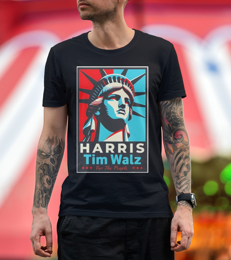 Harris Tim Walz For The People Liberty Statue Campaign T-Shirt
