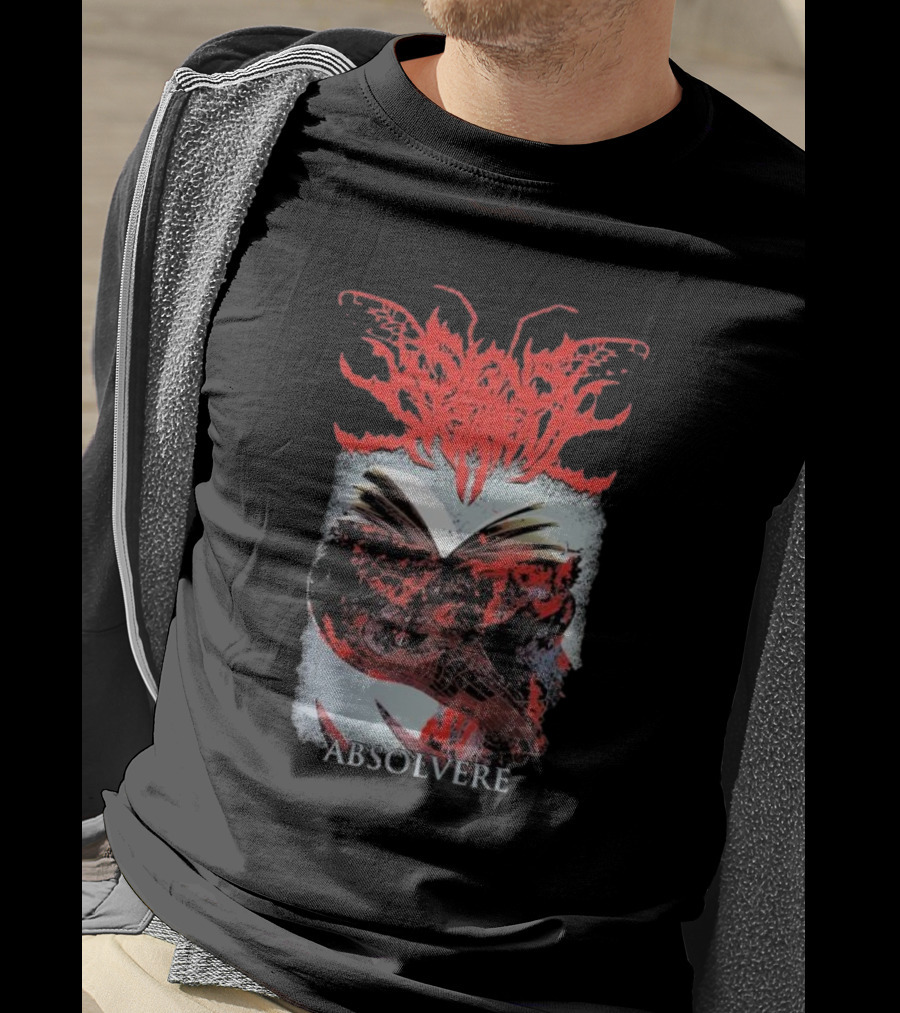 Absolvere Signs Of The Swarm Red Abstract Skull T-Shirt