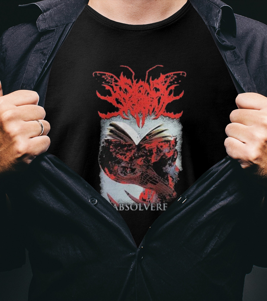 Absolvere Signs Of The Swarm Red Abstract Skull T-Shirt