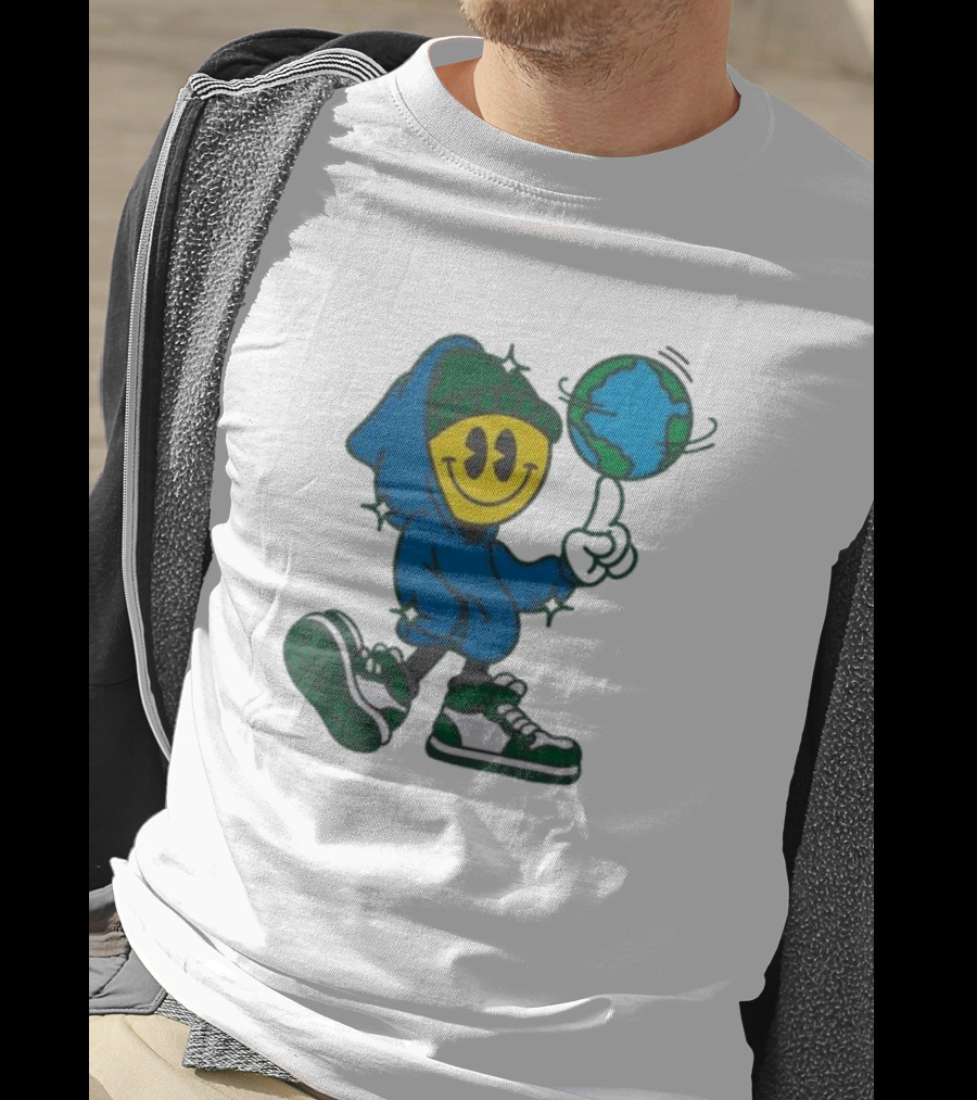 Connor Price Globe Spinner Smiley Face Hoodie Sneakers Planet T-Shirt