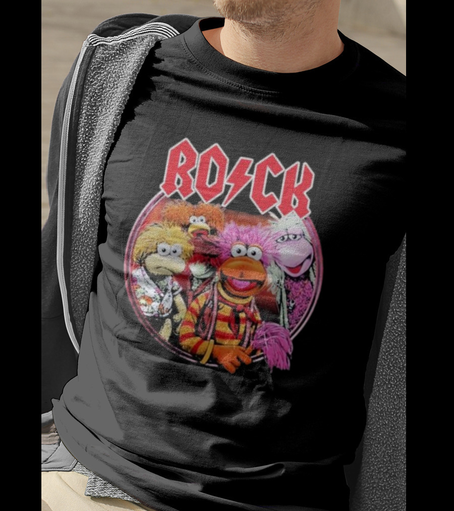 Jim Henson Fraggle Rock Characters With Iconic Rock Styling T-Shirt
