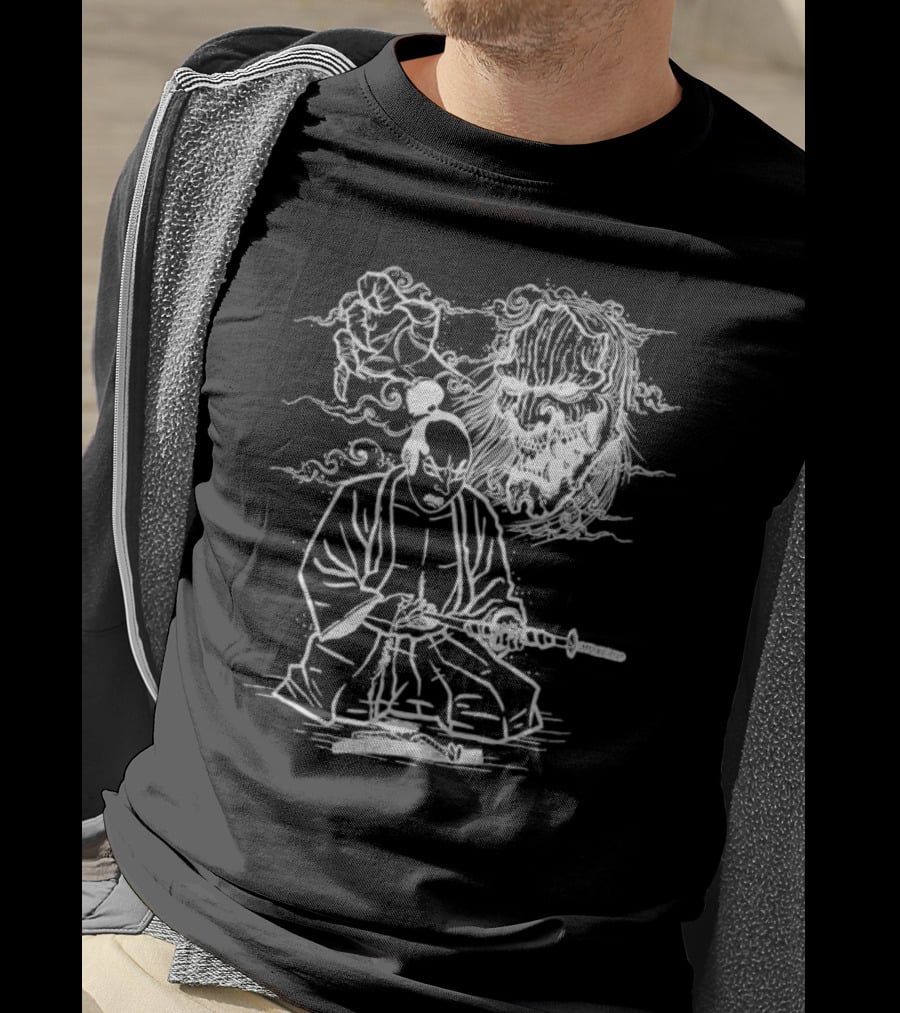 Seppuku Ritual With Samurai And Skull Spirit Signs Of The Swarm T-Shirt
