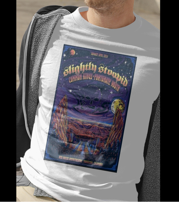 Slightly Stoopid Common Kings Fortunate Youth August 10 2024 Red Rocks Amphitheatre Morrison Colorado T-Shirt