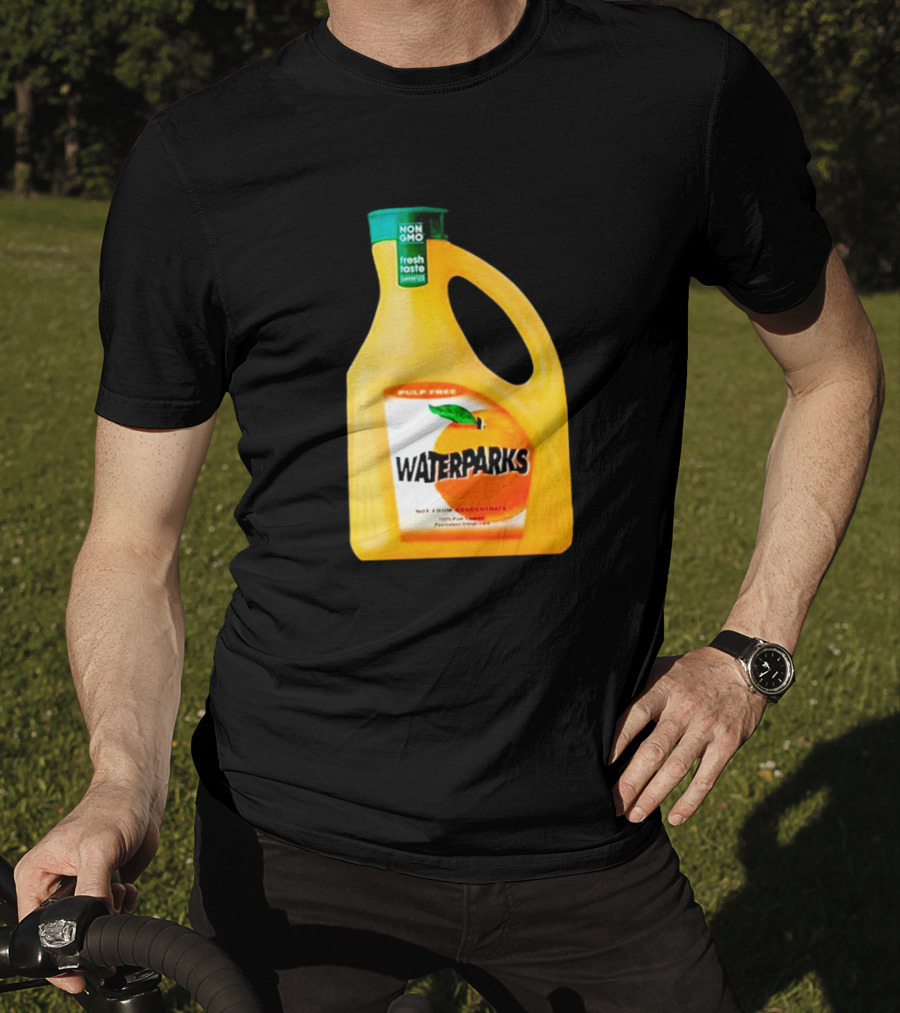 Waterparks Non GMO Fresh Taste Orange Juice Pulp Free T-Shirt