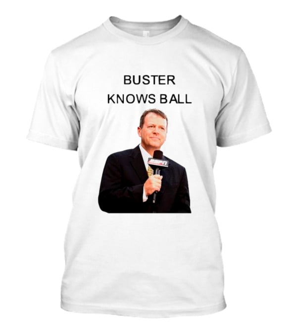 Buster Knows Ball ESPN Microphone Image T-Shirt
