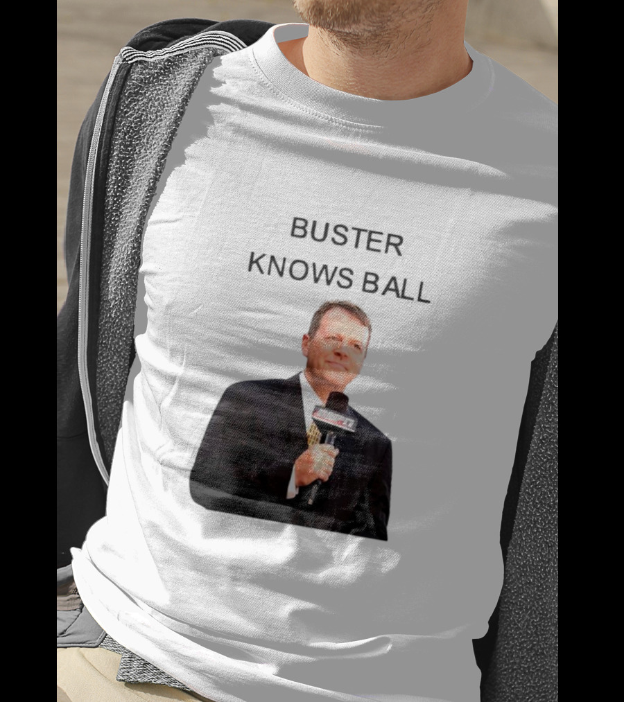 Buster Knows Ball ESPN Microphone Image T-Shirt