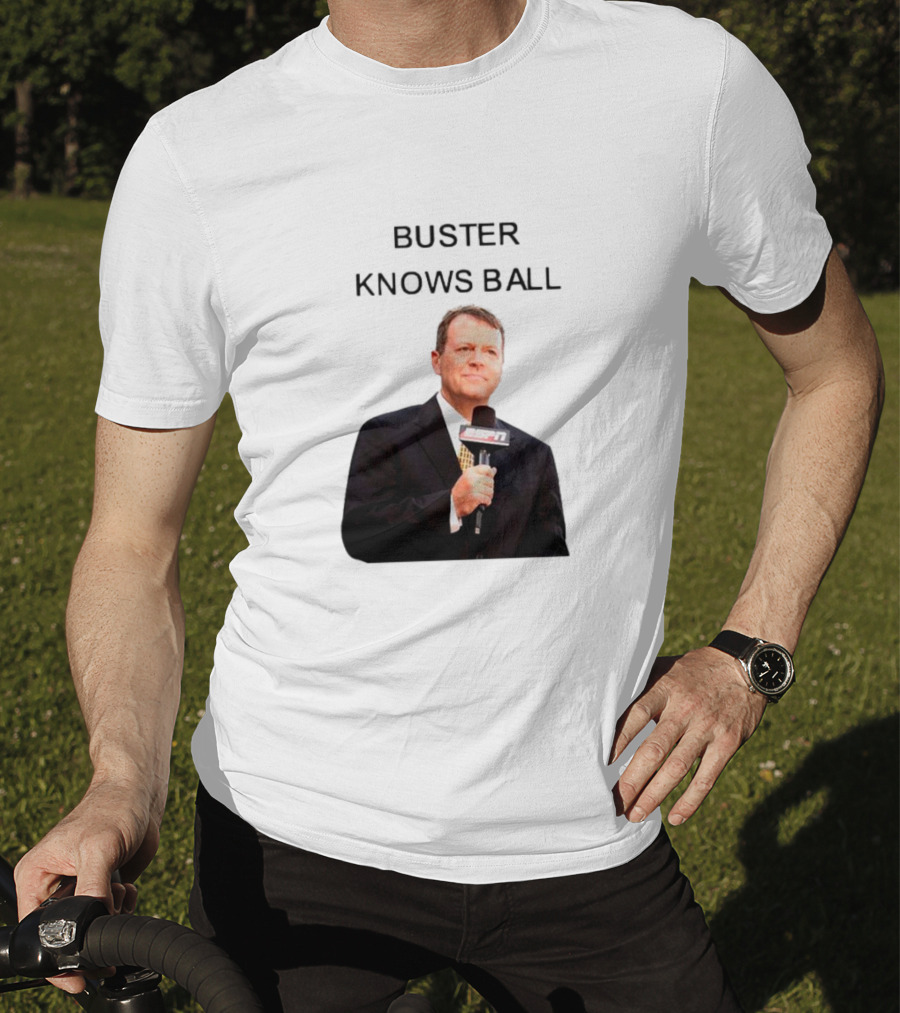 Buster Knows Ball ESPN Microphone Image T-Shirt