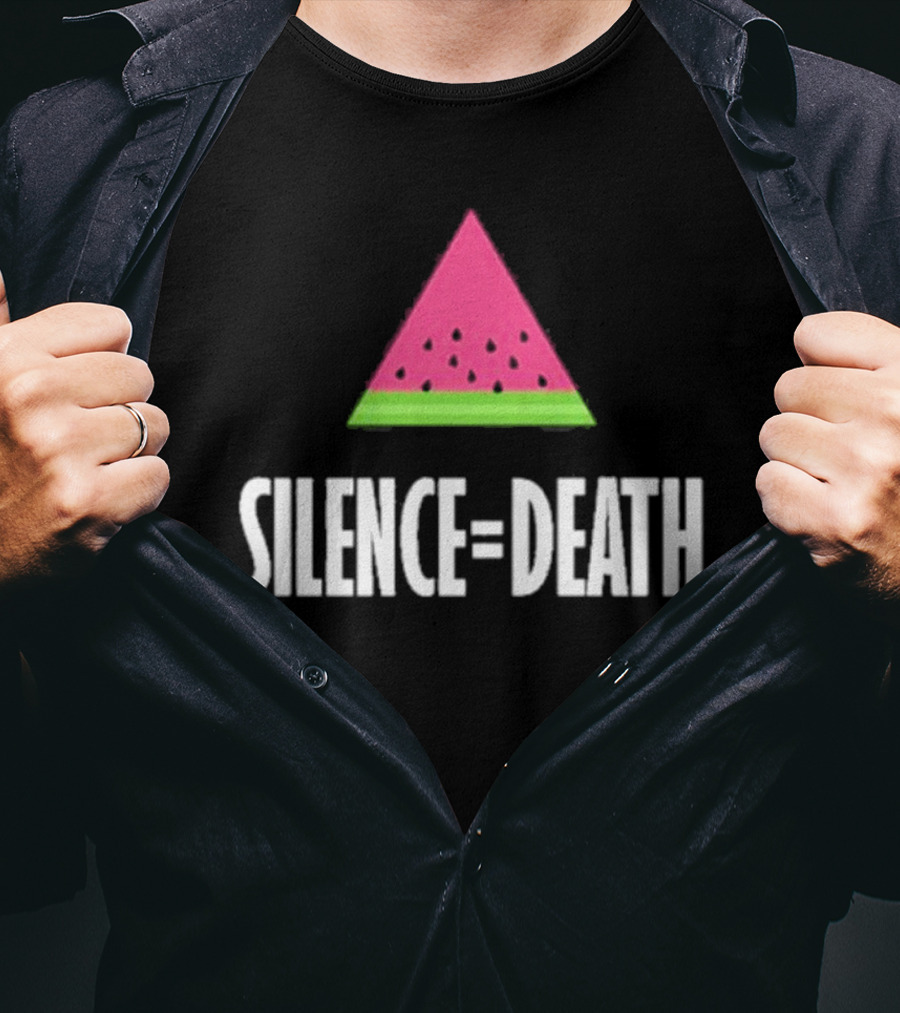 Silence Equals Death Watermelon Triangle T-Shirt