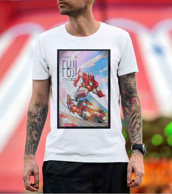 Premium T-Shirt: 6 Hours of Fuji September 10 Race 06 Super Robot Ferrari Racing Car T-Shirt 6 Hours of Fuji September 10 Race 06 Super Robot Ferrari Racing Car T-Shirt