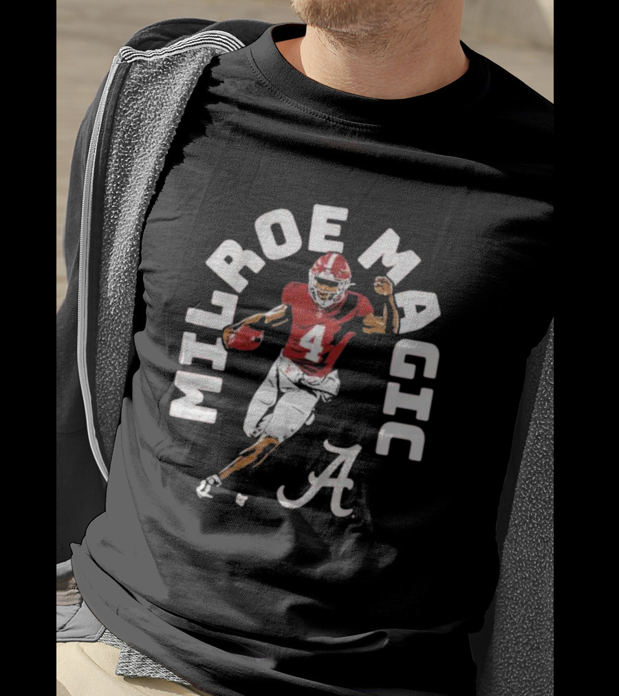 Alabama Crimson Tide Football Milroe Magic Number 4 T-Shirt