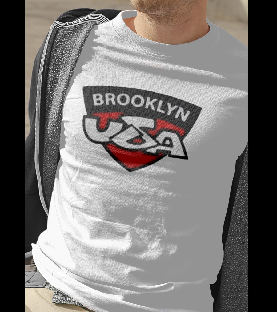 Brooklyn USA Red Black Shield Emblem T-Shirt