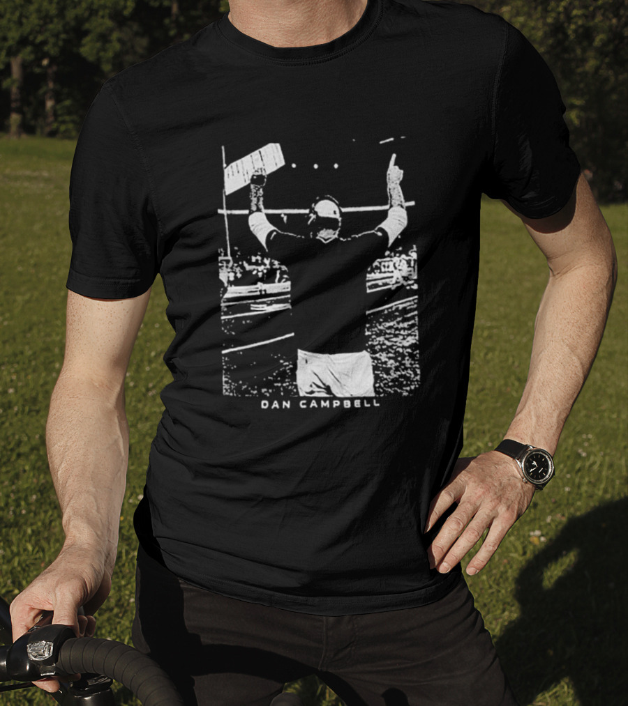 Dan Campbell Detroit Lions Celebratory Gesture Majestic Threads T-Shirt