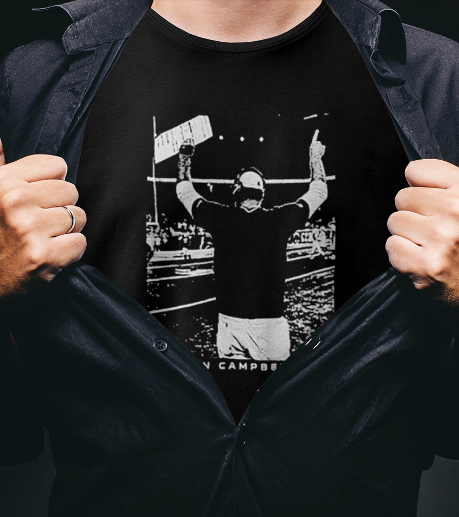 Dan Campbell Detroit Lions Celebratory Gesture Majestic Threads T-Shirt