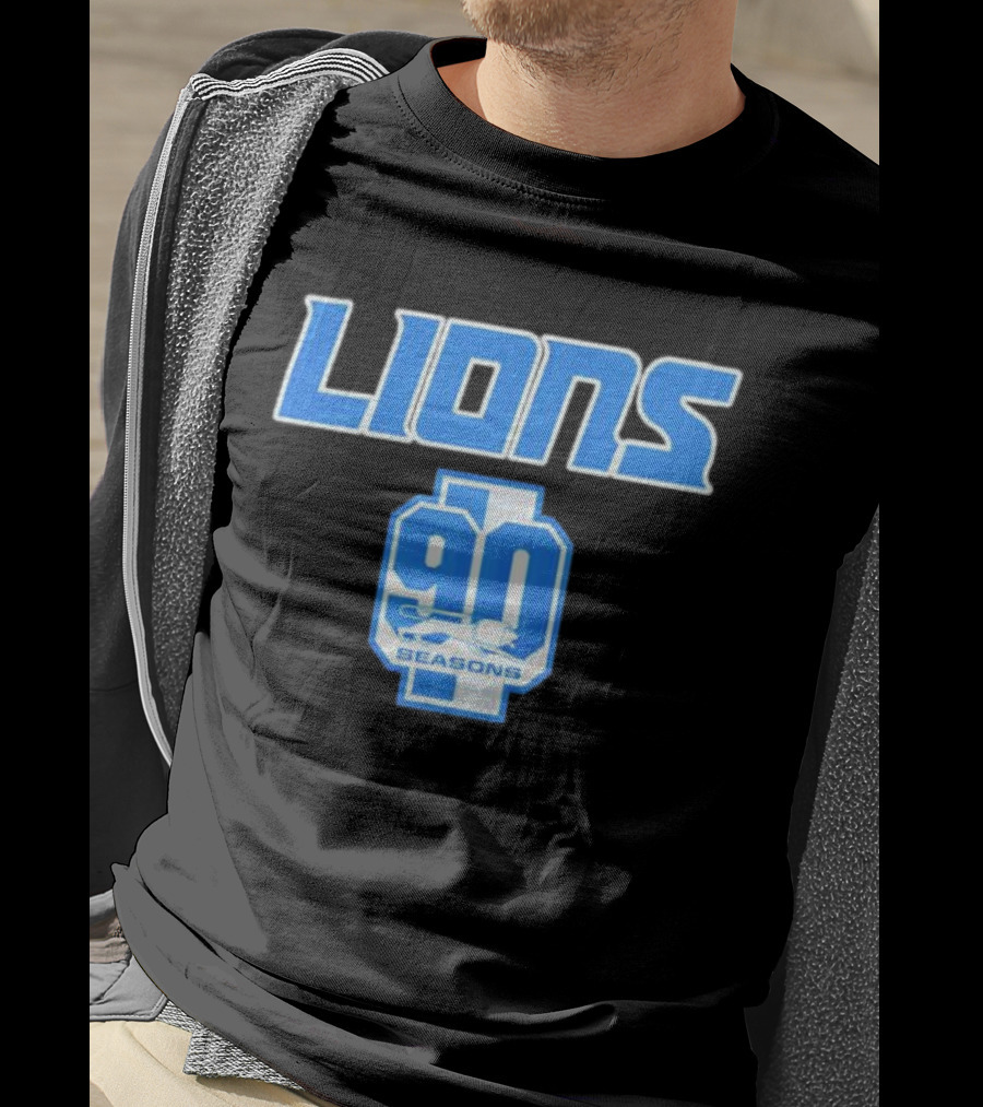 Lions 90 Seasons Celebrating Detroit Football Legacy T-Shirt