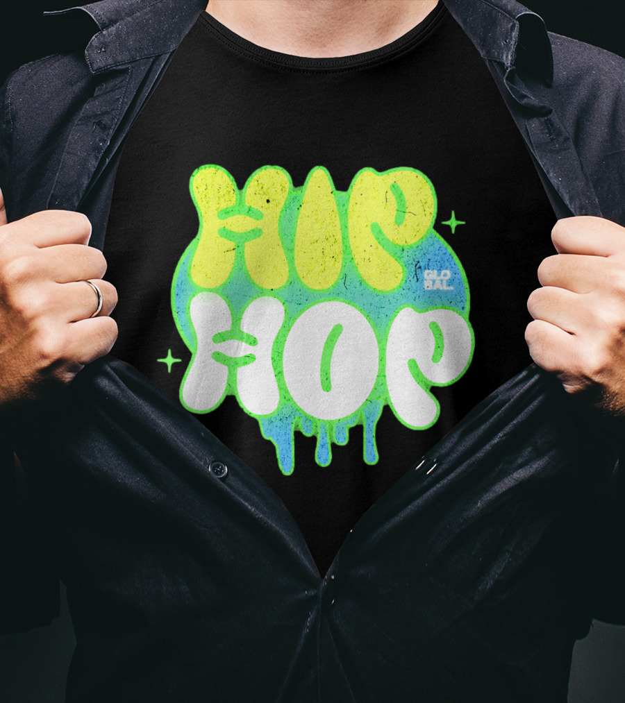 HIP HOP GLOBAL Drip Style Graffiti T-Shirt