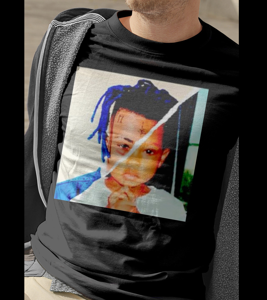 XXXTentacion Rapper Childhood And Adult Portrait Fusion T-Shirt