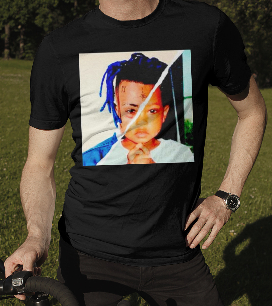 XXXTentacion Rapper Childhood And Adult Portrait Fusion T-Shirt