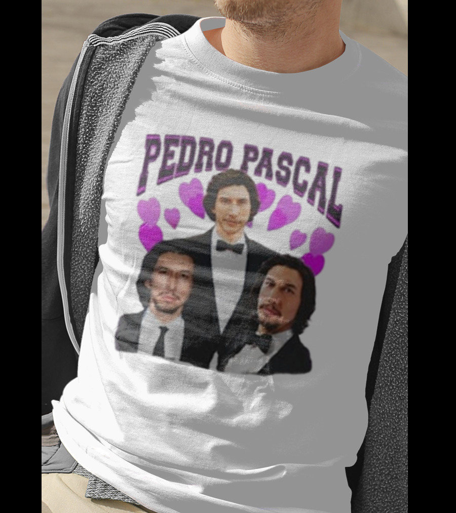 Pedro Pascal Adam Driver Hearts T-Shirt