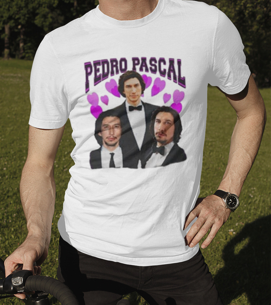 Pedro Pascal Adam Driver Hearts T-Shirt