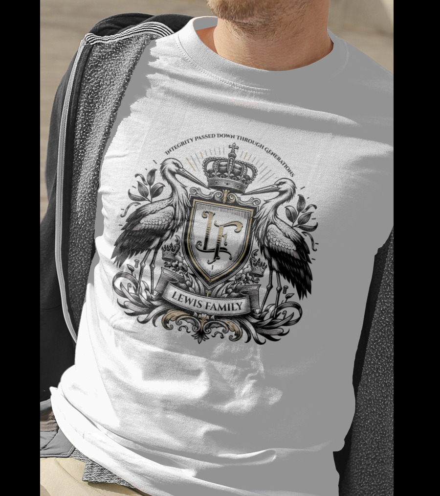 Integrity Passed Down Through Generations LF Lewis Family Crest T-Shirt
