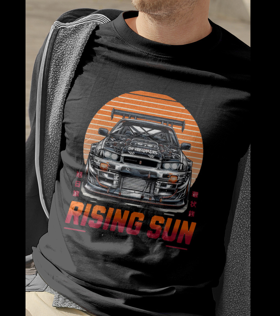 Rising Sun Grace In Motion Japanese Car Racing T-Shirt