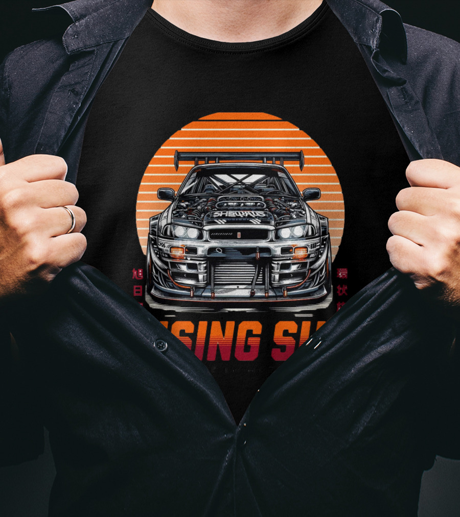 Rising Sun Grace In Motion Japanese Car Racing T-Shirt