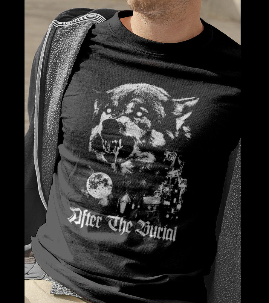 After The Burial Possession Black Wolf And Gothic Landscape T-Shirt