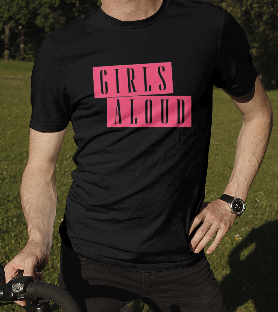 Girls Aloud Retro Stencil Block Text T-Shirt
