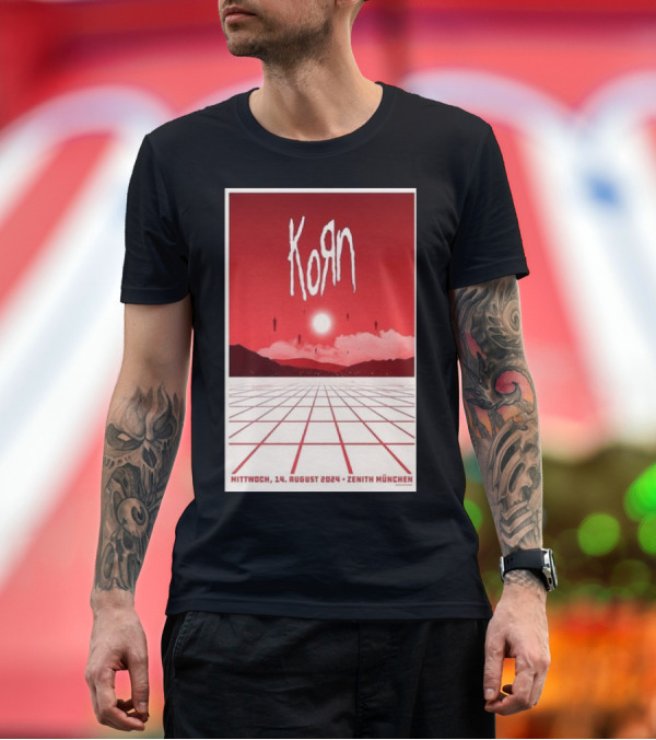 Premium T-Shirt: Korn Mittwoch 14 August 2024 Zenith München T-Shirt Korn Mittwoch 14 August 2024 Zenith München T-Shirt