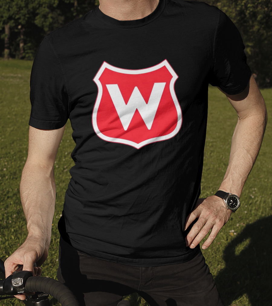 Montreal Wanderers Red White Shield Emblem With Bold W T-Shirt