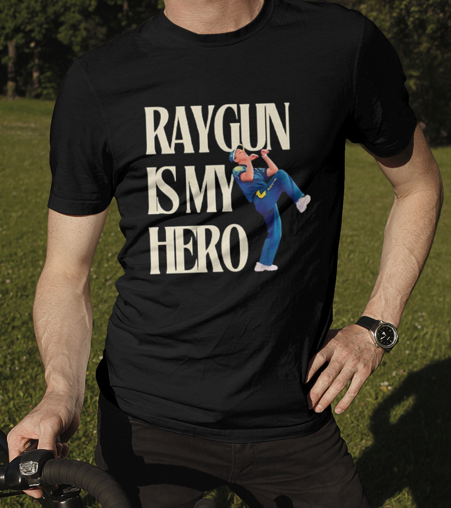 Raygun Is My Hero Pitching Pose T-Shirt