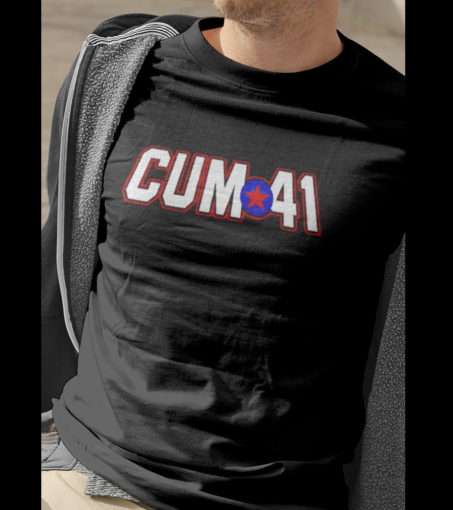 Sum 41 Band-Inspired Cum 41 Design With Star Emblem T-Shirt