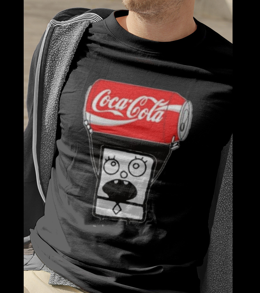 Doodlebob Holding Coca Cola Can T-Shirt