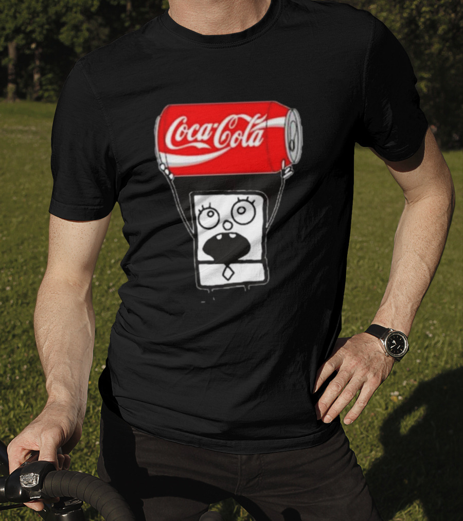 Doodlebob Holding Coca Cola Can T-Shirt