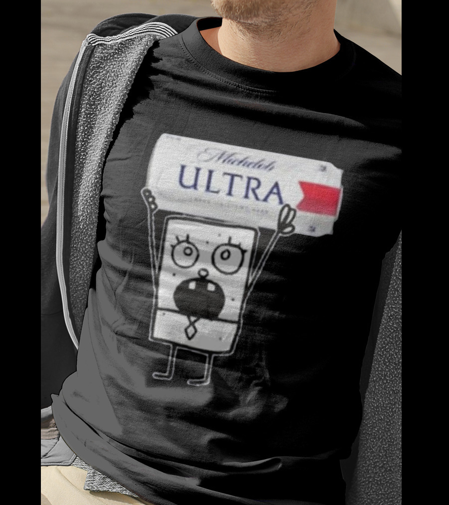 Doodlebob Michelob Ultra Holding Beer Can T-Shirt
