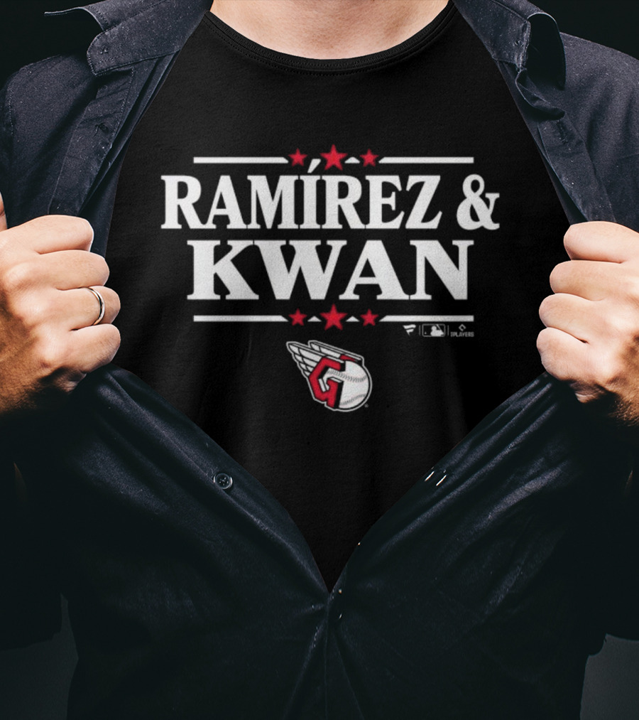 Cleveland Guardians José Ramírez And Steven Kwan MLBPA Players T-Shirt
