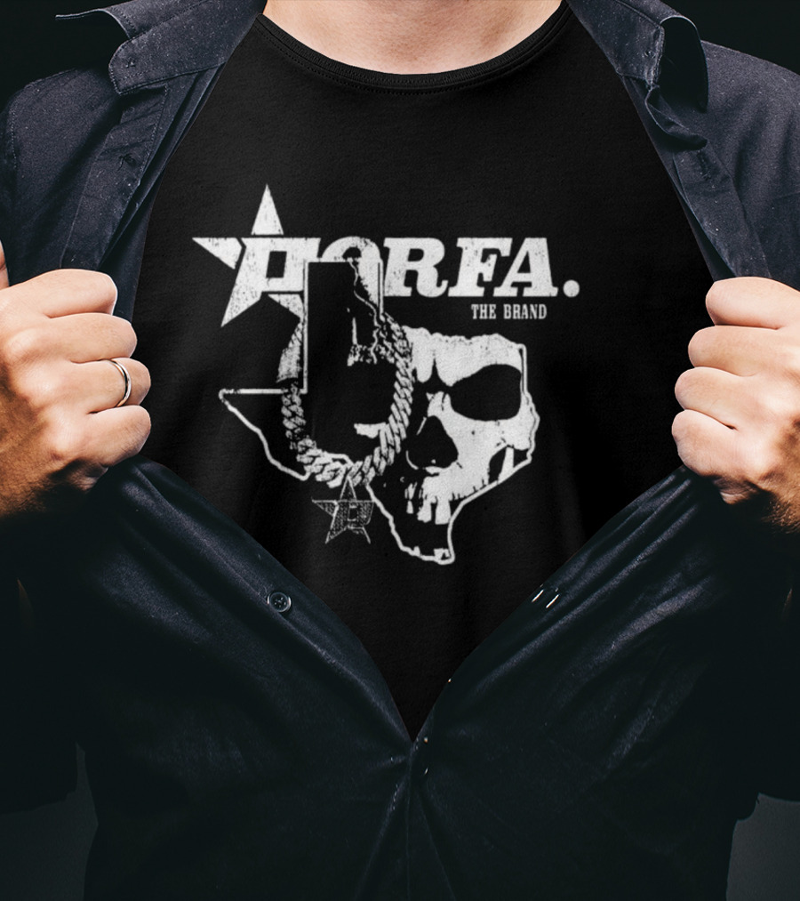 Porfa The Brand Texas Chain Skull Star T-Shirt