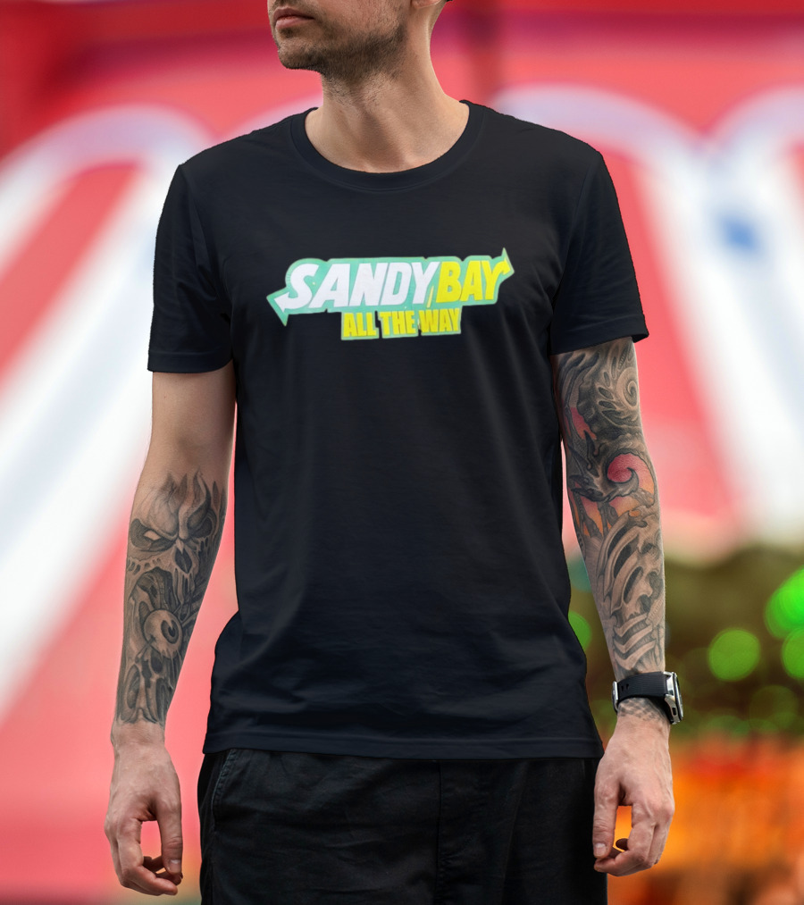 Sandy Bay All The Way Retro Block Text T-Shirt