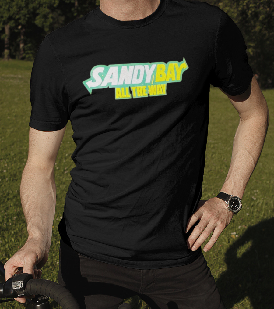 Sandy Bay All The Way Retro Block Text T-Shirt