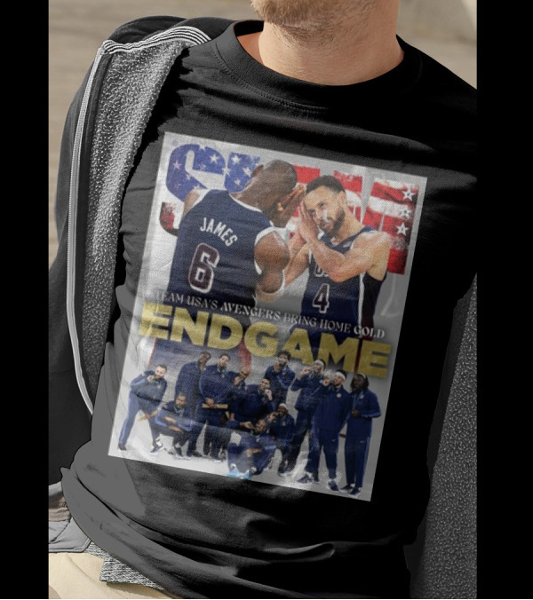 Slam James Stephen Team USA's Avengers Bring Home Gold Endgame T-Shirt