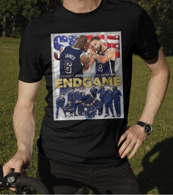 Slam James Stephen Team USA's Avengers Bring Home Gold Endgame T-Shirt