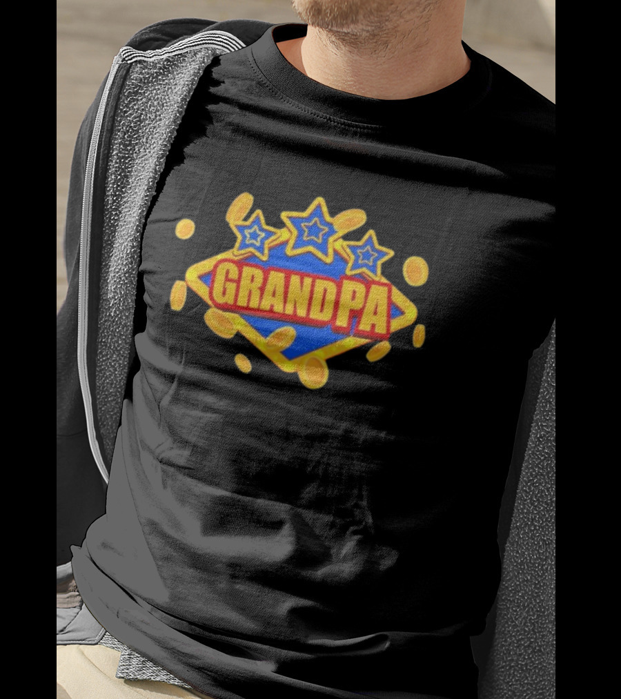 Vegas Grandpa Coin Stars T-Shirt